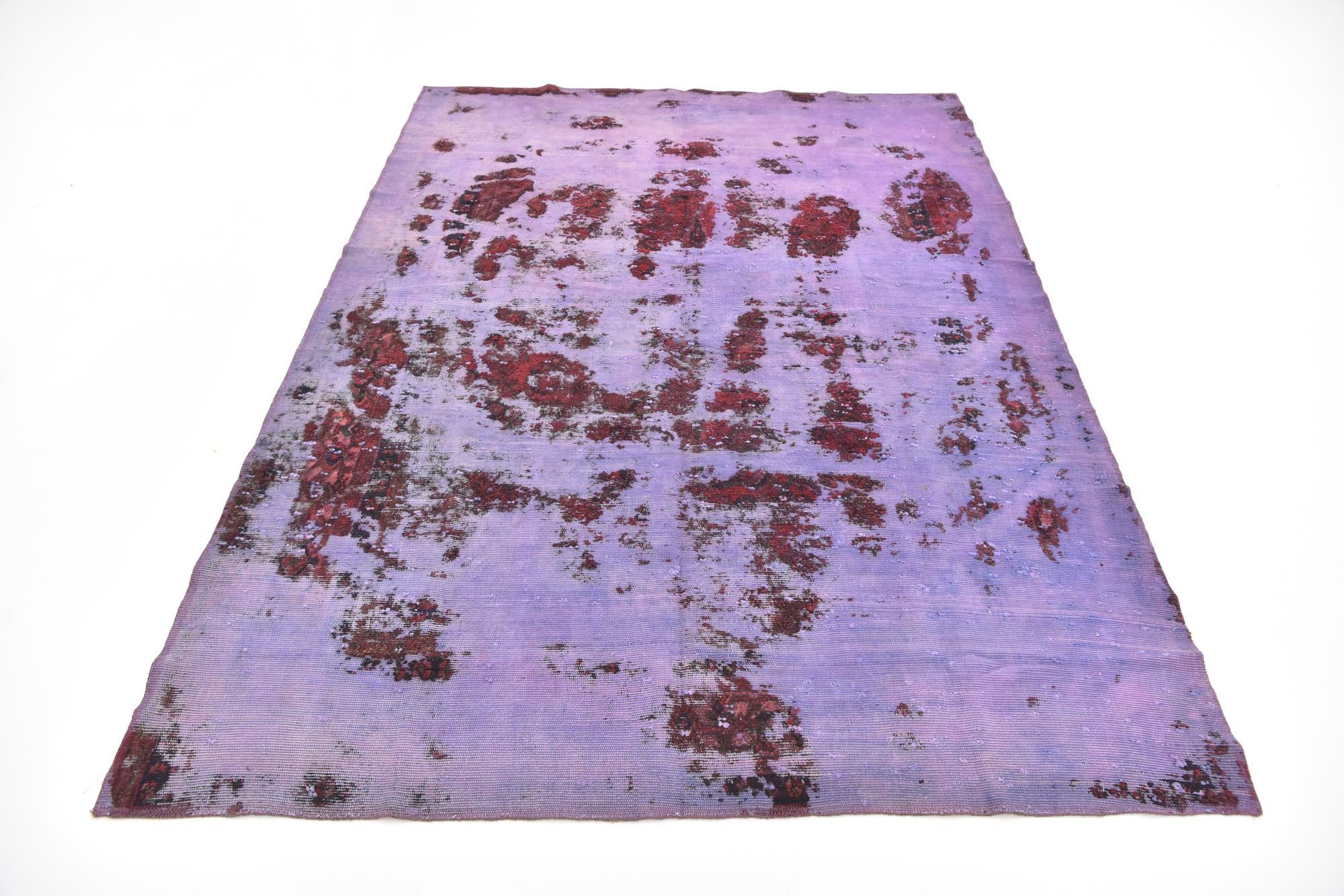 6' 8 x 9' Hand Knotted Ultra Vintage Persian Wool Rug
