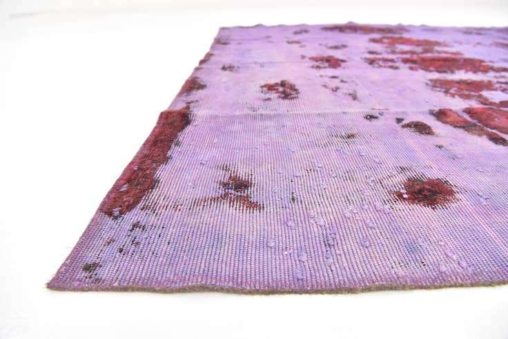 Detail image of 6' 8 x 9' Hand Knotted Ultra Vintage Persian Wool Rug