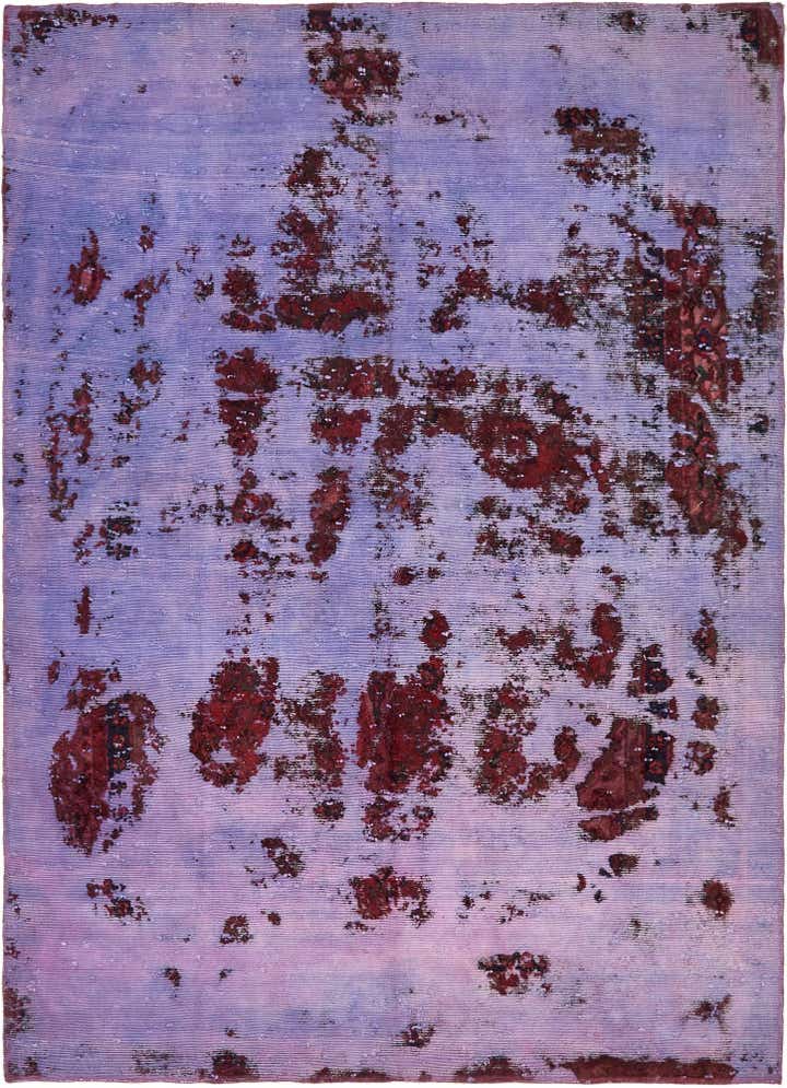 6' 8 x 9' Hand Knotted Ultra Vintage Persian Wool Rug