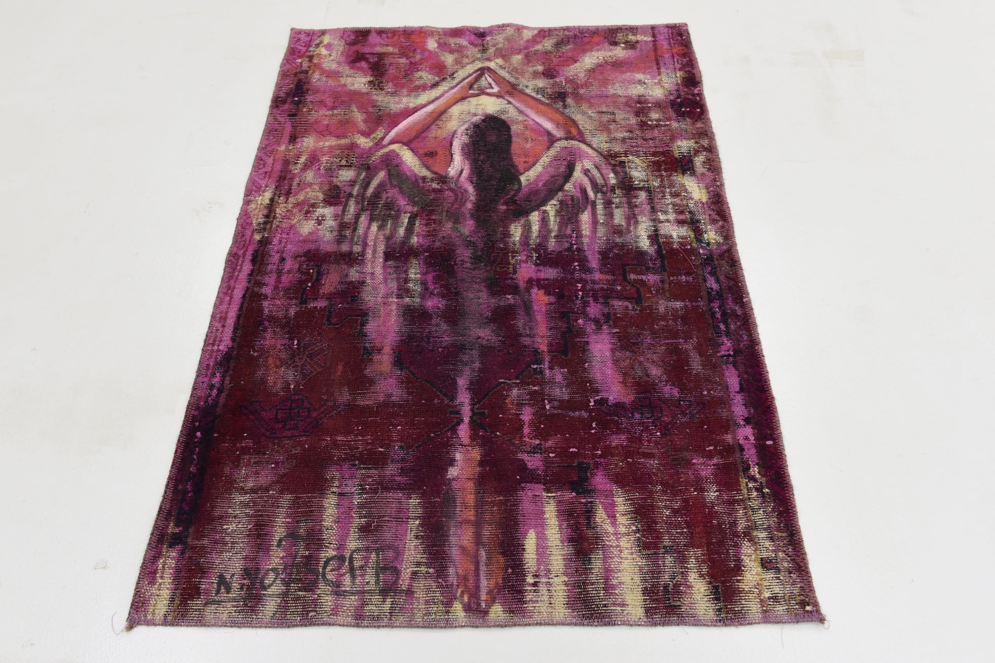 3' x 4' 3 Hand Knotted Ultra Vintage Persian Wool Rug