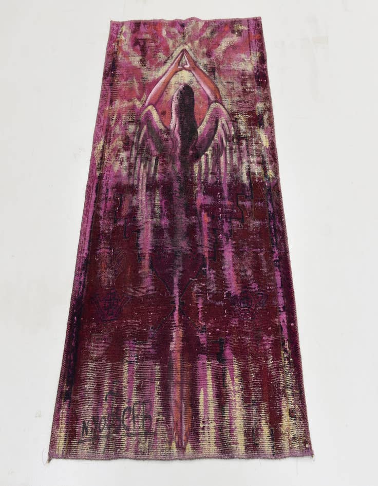 Detail image of 3' x 4' 3  Hand Knotted Ultra Vintage Persian Wool Rug