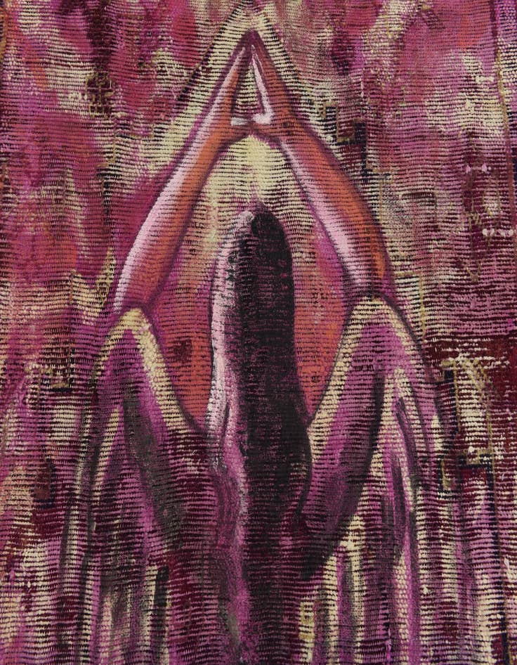 Detail image of 3' x 4' 3  Hand Knotted Ultra Vintage Persian Wool Rug