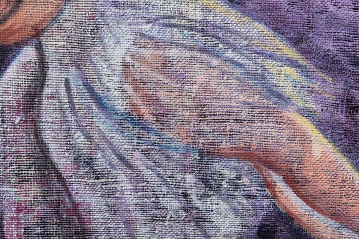 Detail image of 3' 6 x 5' Hand Knotted Ultra Vintage Persian Wool Rug