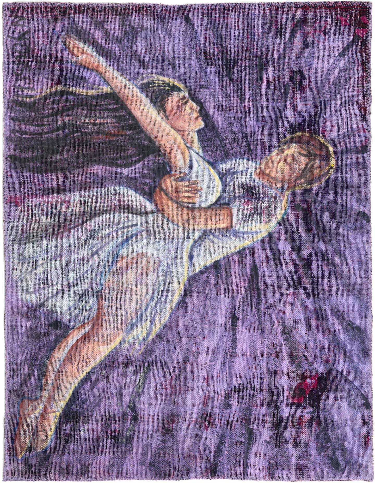 Primary image 3' 6 x 5'  Hand Knotted Ultra Vintage Persian Wool Rug