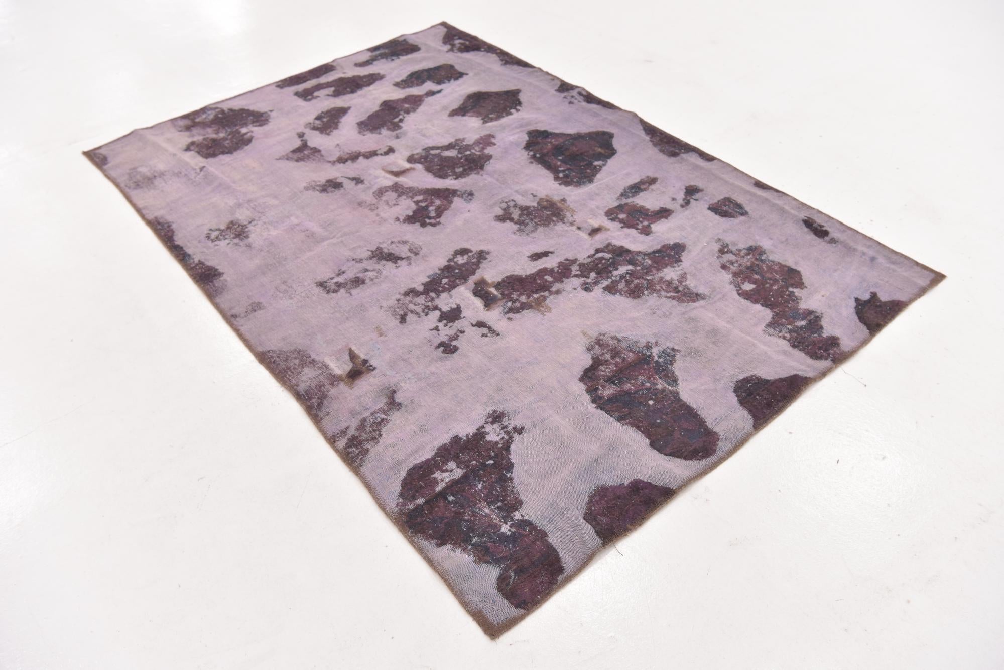 4' 6 x 6' 7 Hand Knotted Ultra Vintage Persian Wool Rug