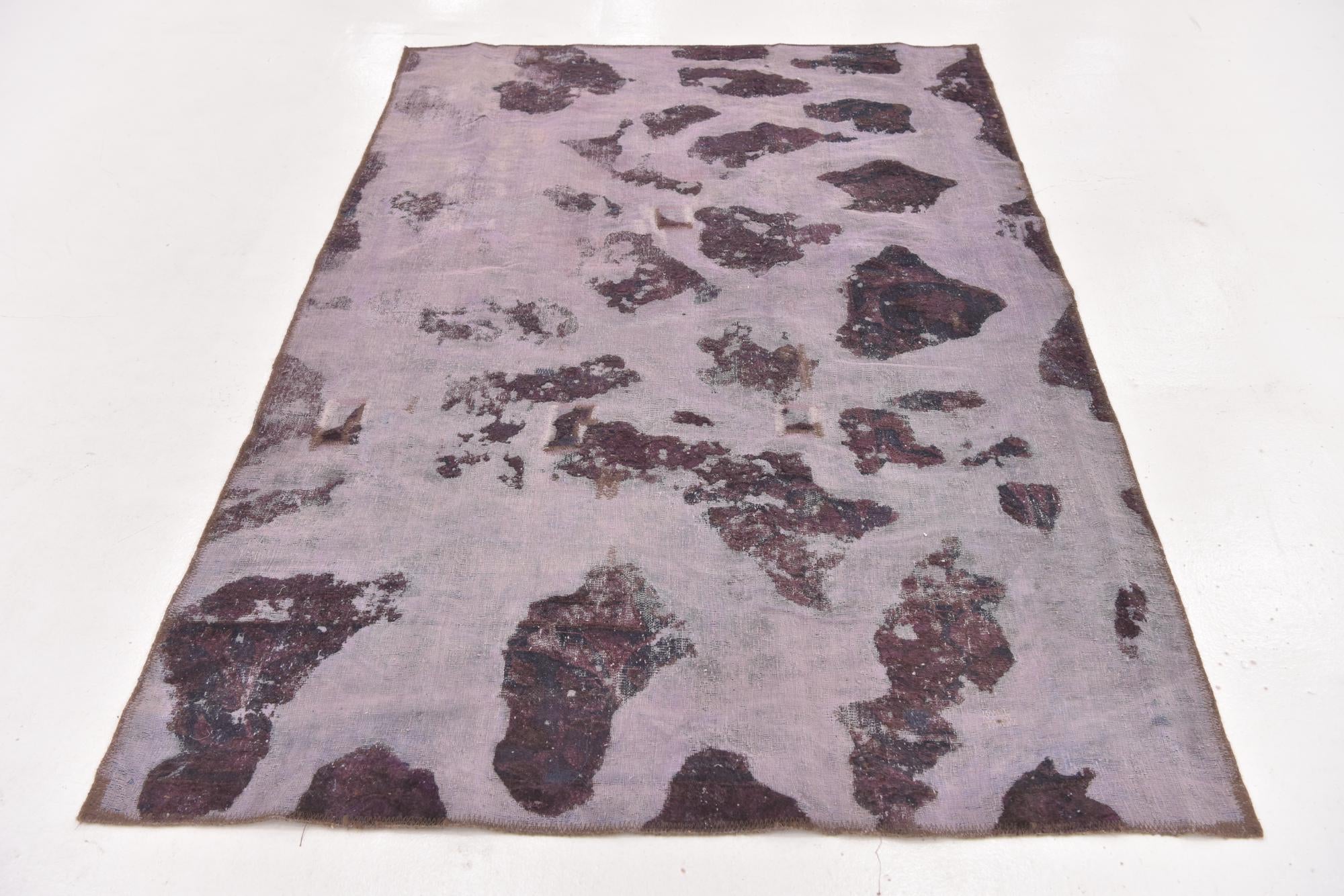 4' 6 x 6' 7 Hand Knotted Ultra Vintage Persian Wool Rug