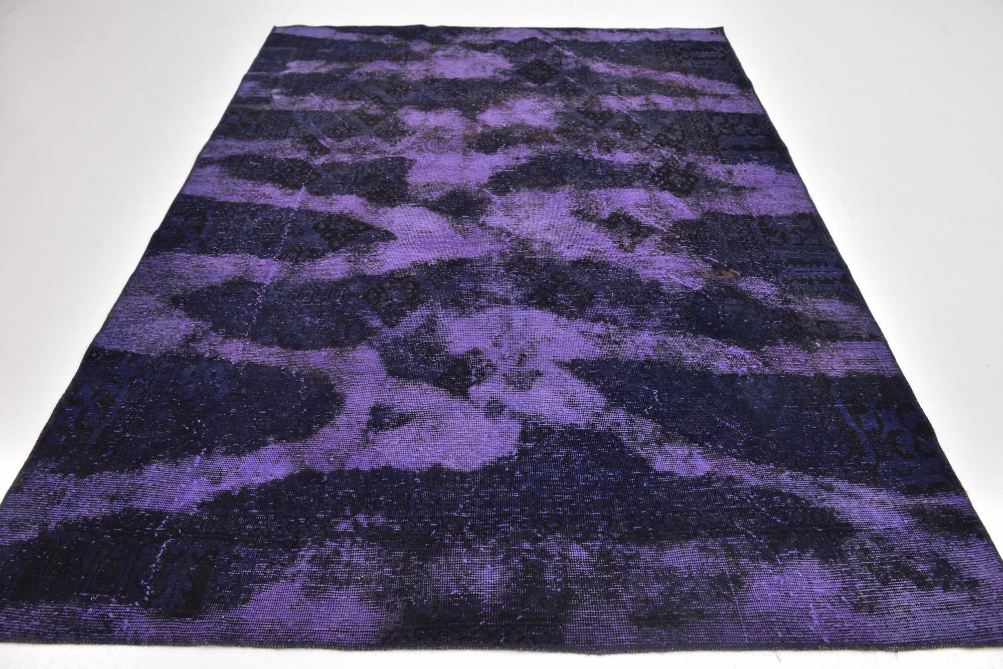 185cm x 270cm Hand Knotted Ultra Vintage Persian Wool Rug
