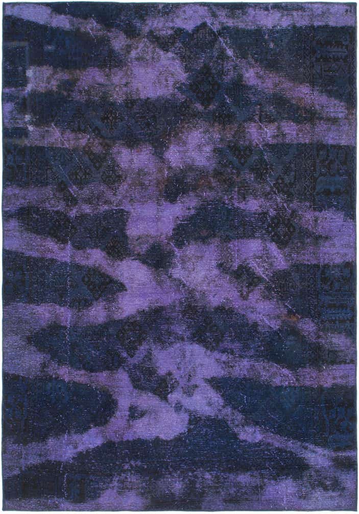 185cm x 270cm Hand Knotted Ultra Vintage Persian Wool Rug