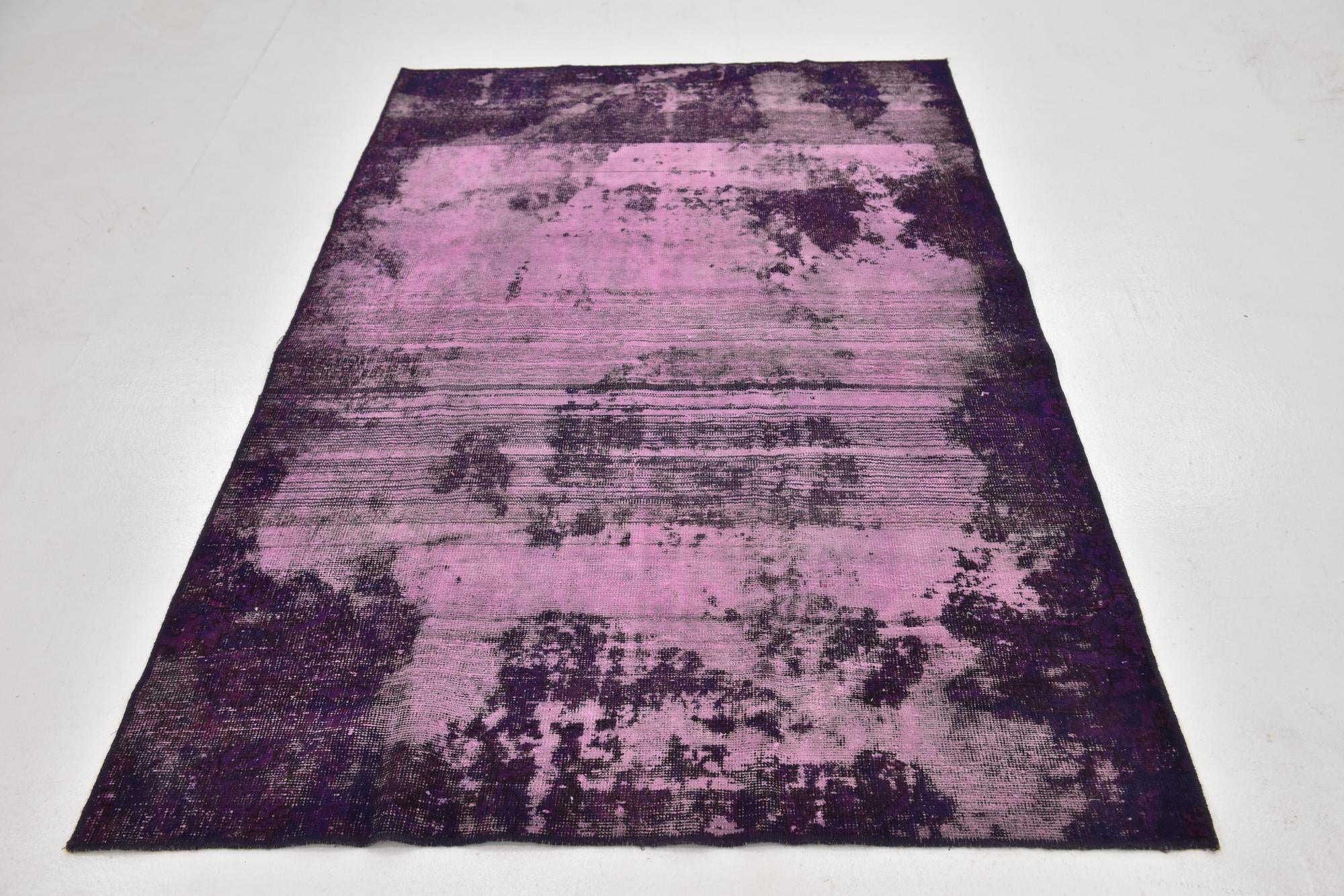 4' 6 x 6' 9 Hand Knotted Ultra Vintage Persian Wool Rug