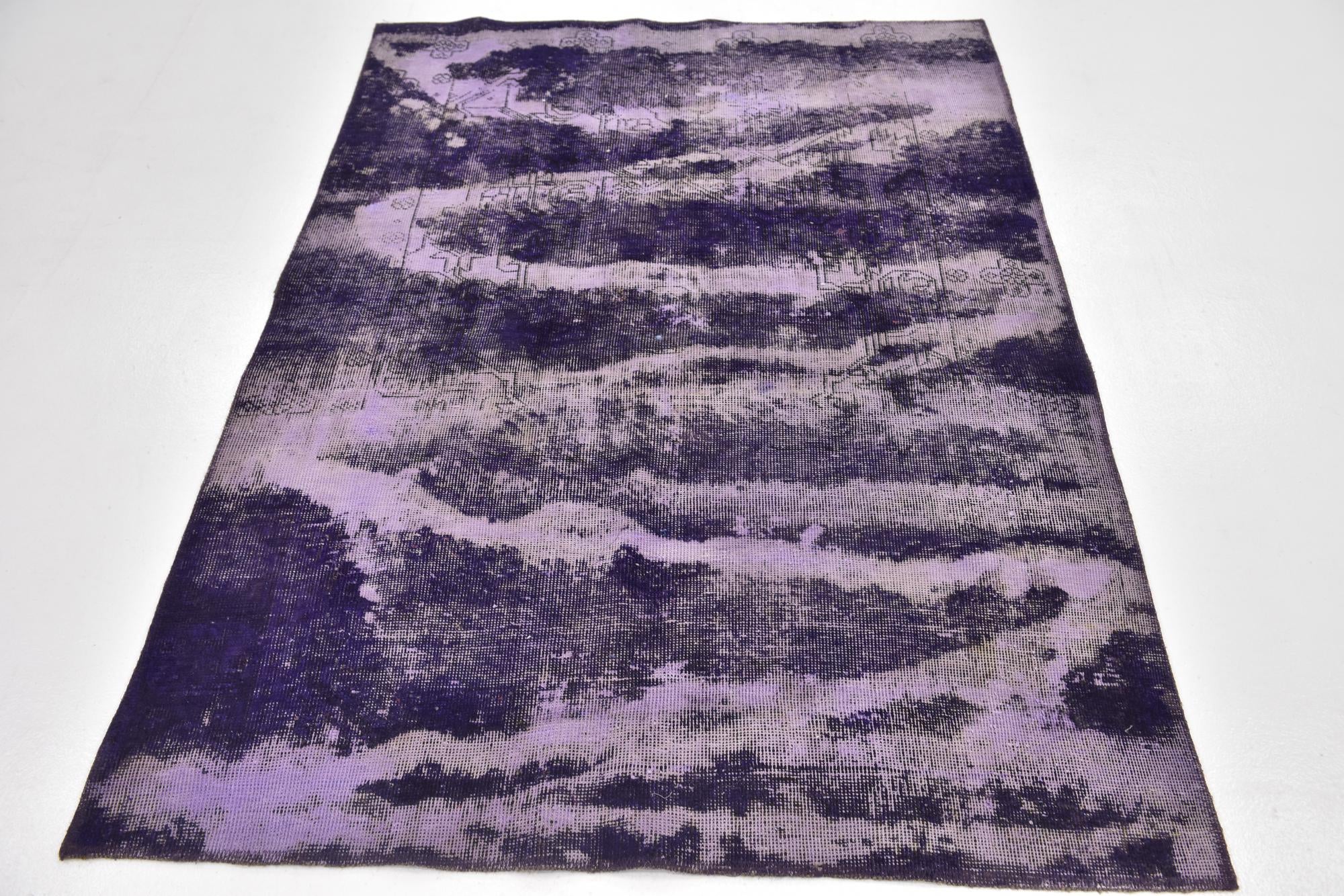 4' 4 x 6' Hand Knotted Ultra Vintage Persian Wool Rug
