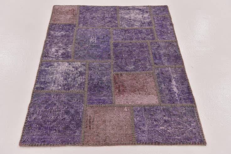 Detail image of 90cm x 120cm anudado a mano Ultra Vintage Alfombra Persa Lana