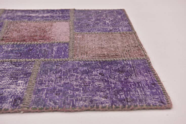 Detail image of 90cm x 120cm anudado a mano Ultra Vintage Alfombra Persa Lana