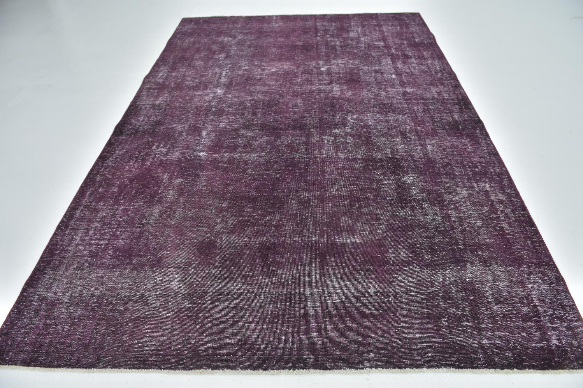 6' 9 x 9' 9 Hand Knotted Ultra Vintage Persian Wool Rug