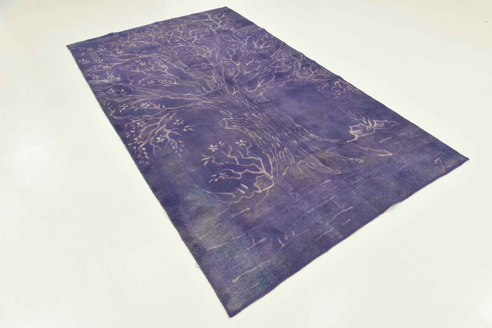 5' 6 x 9' 4 Hand Knotted Ultra Vintage Persian Wool Rug