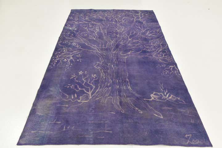 5' 6 x 9' 4 Hand Knotted Ultra Vintage Persian Wool Rug