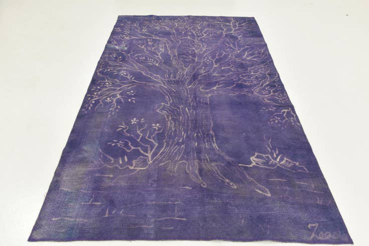 Detail image of 5' 6 x 9' 4 Hand Knotted Ultra Vintage Persian Wool Rug