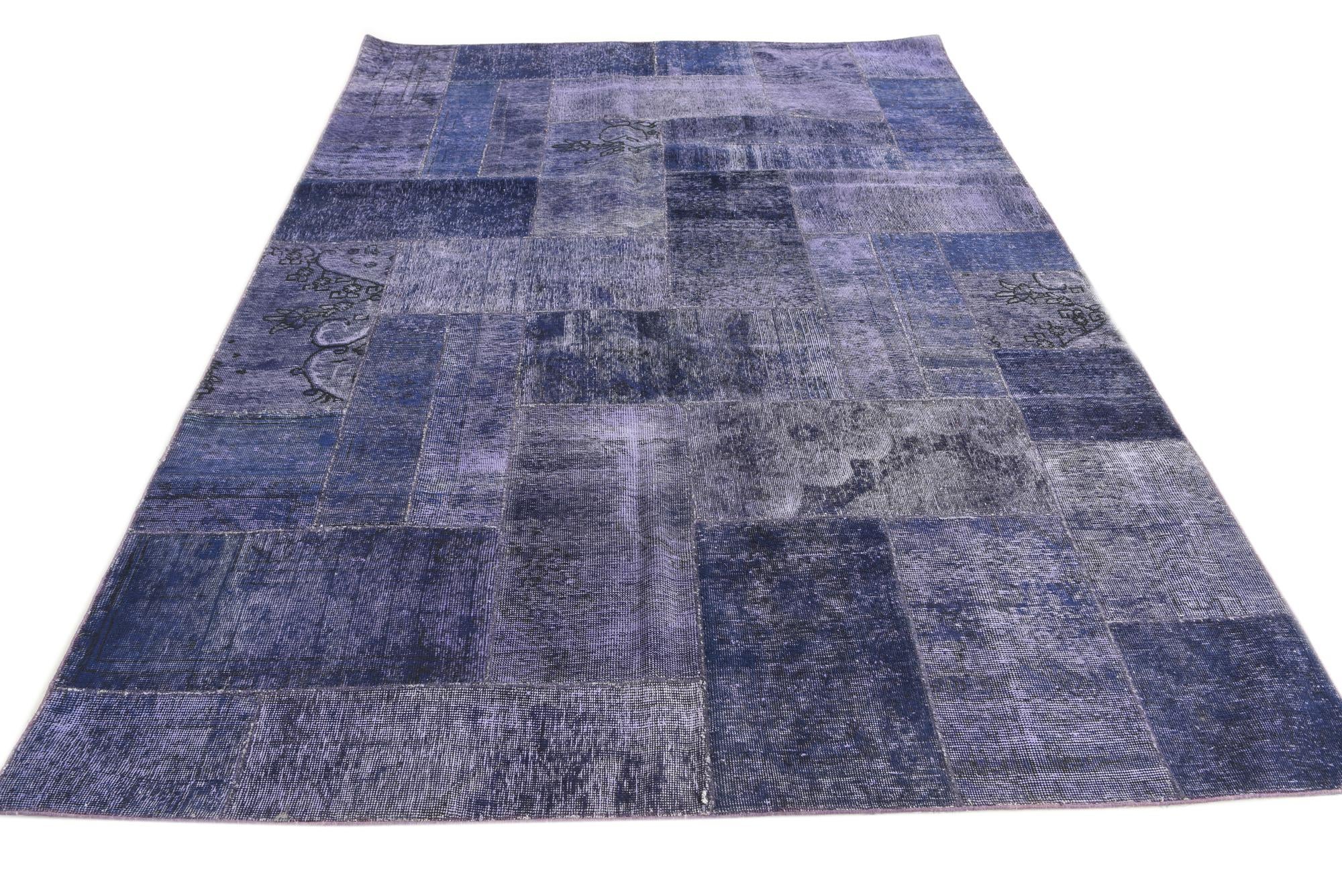 6' 9 x 8' 10 Hand Knotted Ultra Vintage Persian Wool Rug