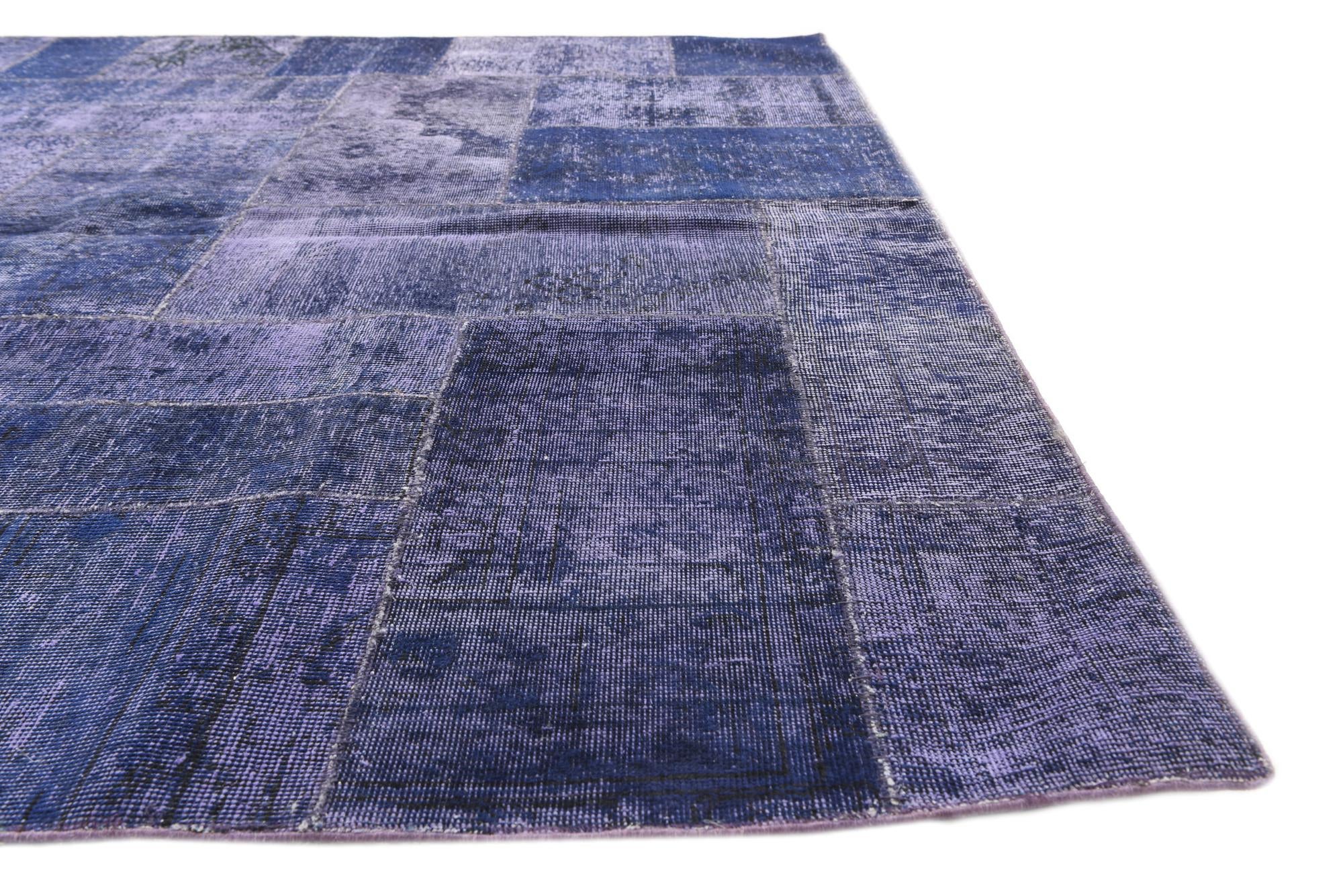 6' 9 x 8' 10 Hand Knotted Ultra Vintage Persian Wool Rug