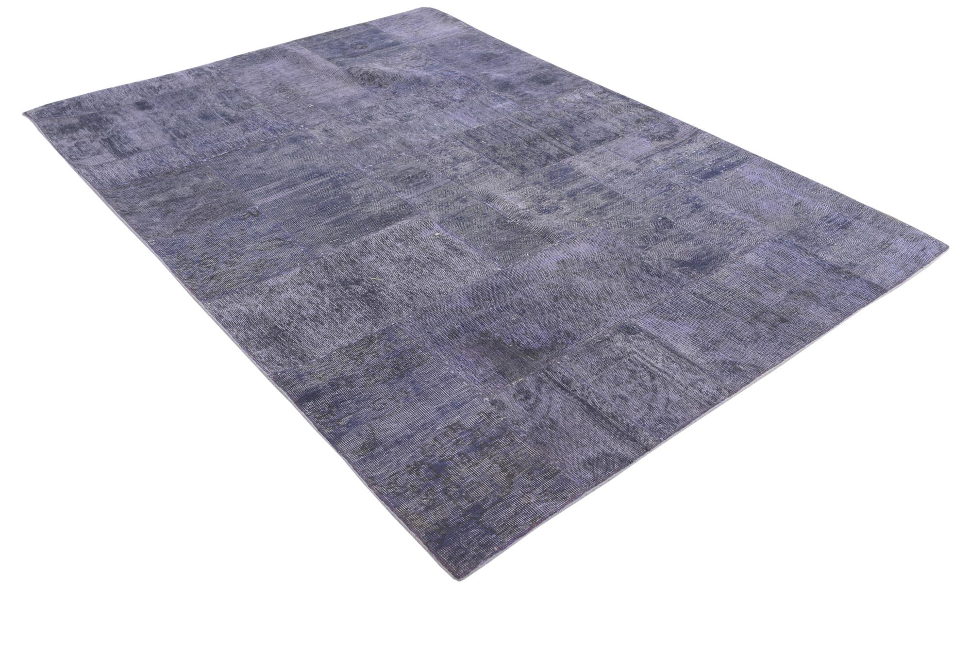5' 9 x 8' Hand Knotted Ultra Vintage Persian Wool Rug