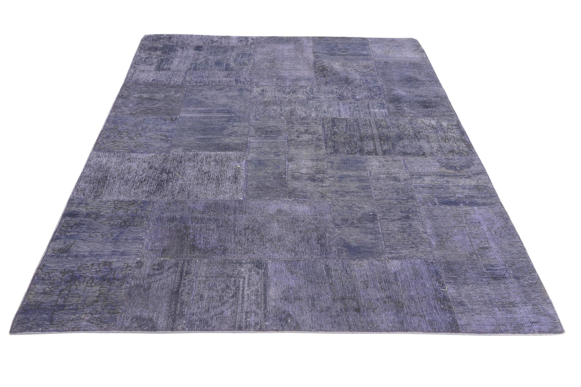 5' 9 x 8' Hand Knotted Ultra Vintage Persian Wool Rug