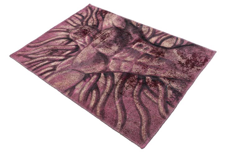 Detail image of 3' 2 x 4' 4 Hand Knotted Ultra Vintage Persian Wool Rug