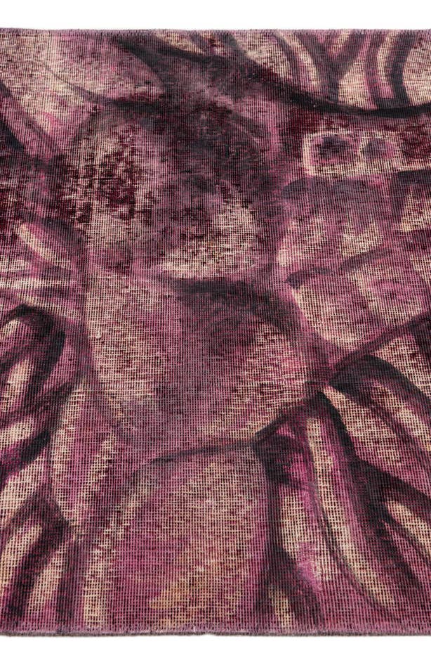 Detail image of 3' 2 x 4' 4 Hand Knotted Ultra Vintage Persian Wool Rug