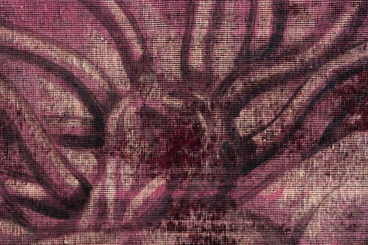 Detail image of 3' 2 x 4' 4 Hand Knotted Ultra Vintage Persian Wool Rug