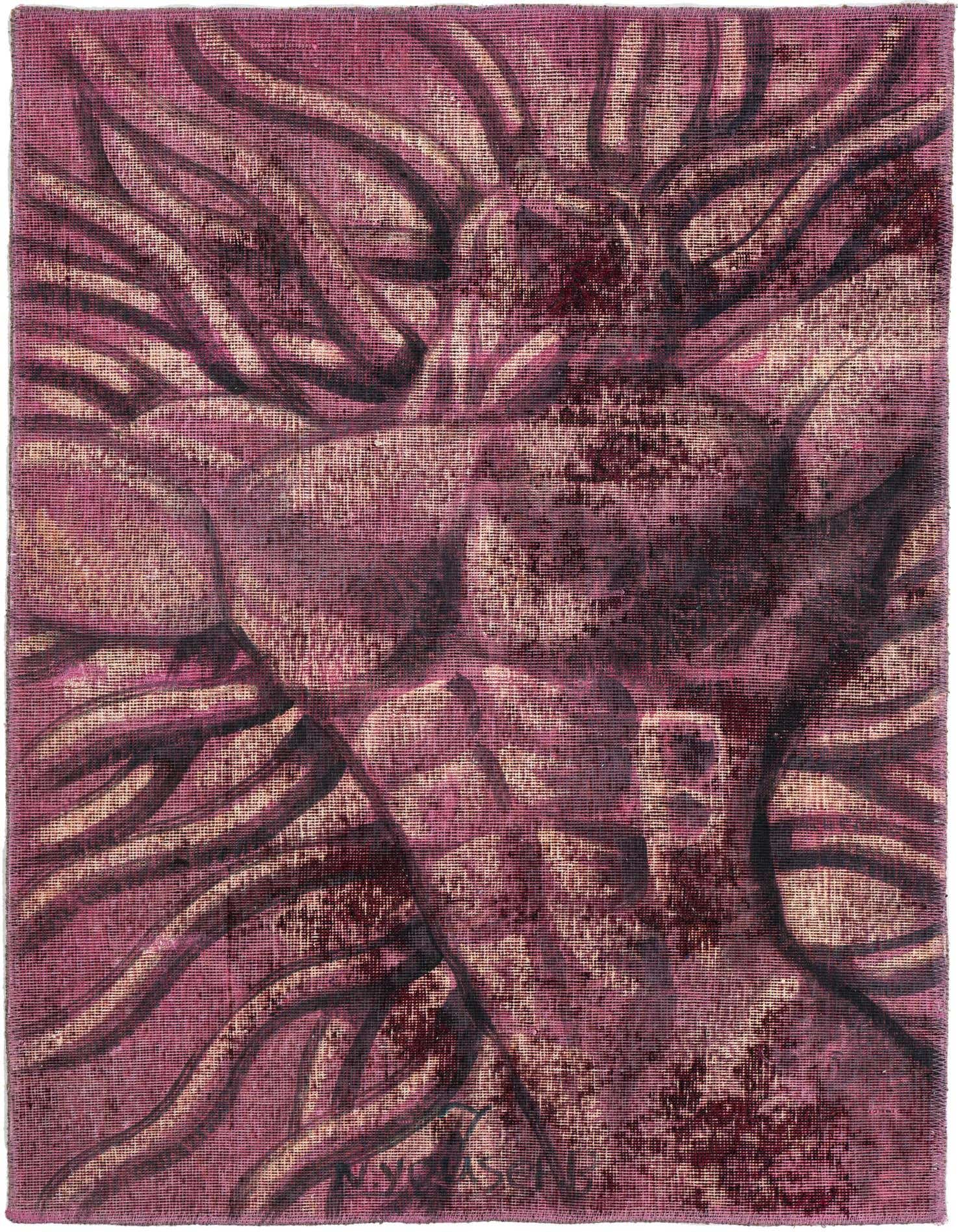 Primary image 3' 2 x 4' 4  Hand Knotted Ultra Vintage Persian Wool Rug