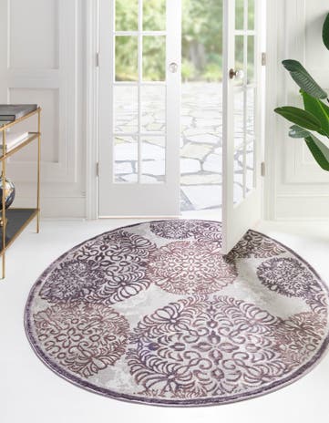 Violet Chesterfield Round Rug