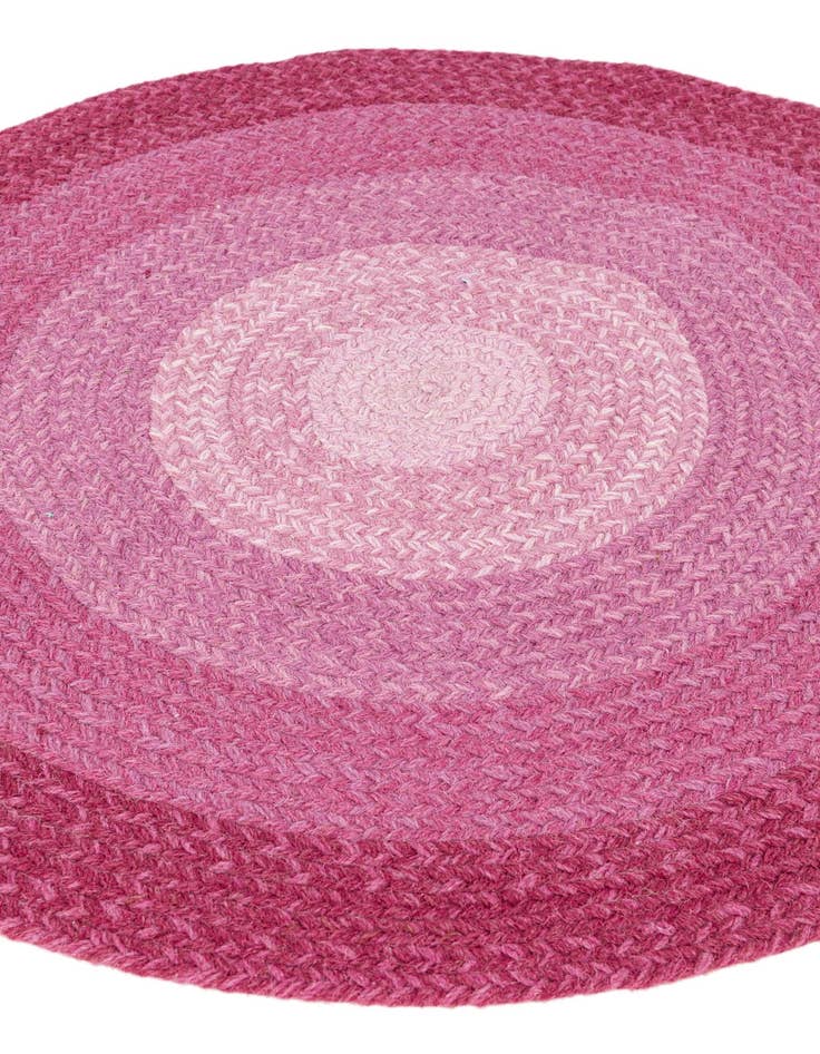 Detail image of 2' 9 x 2' 9 Handmade Hand Braided Wool Round Rug