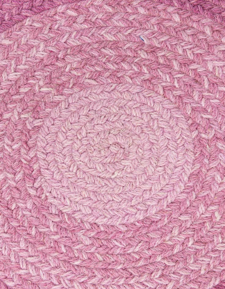 Detail image of 2' 9 x 2' 9 Handmade Hand Braided Wool Round Rug