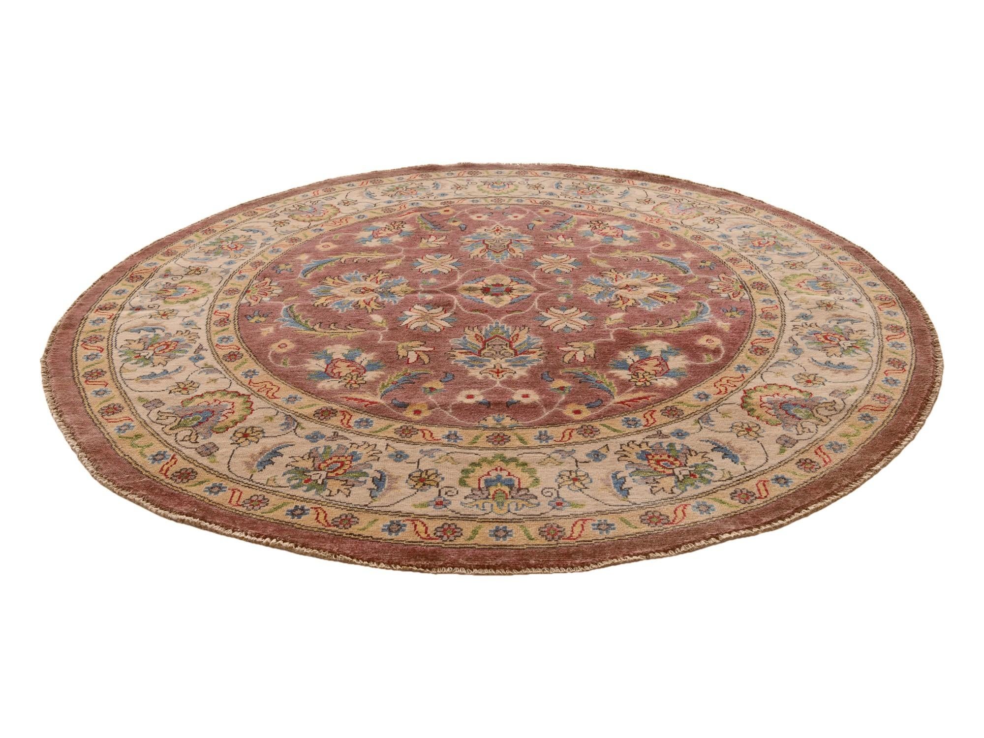 6' 6 x 6' 7 Hand Knotted Kazak Round Rug