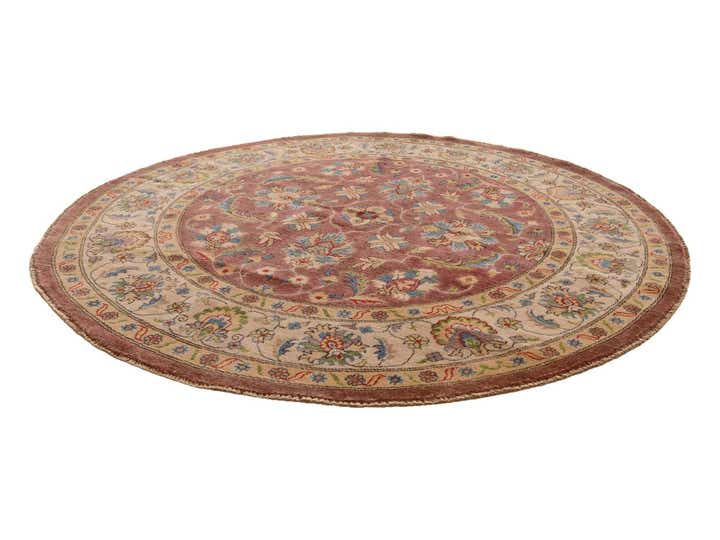 6' 6 x 6' 7 Hand Knotted Kazak Round Rug