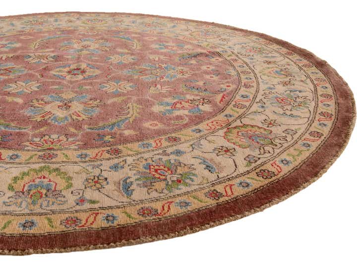 6' 6 x 6' 7 Hand Knotted Kazak Round Rug