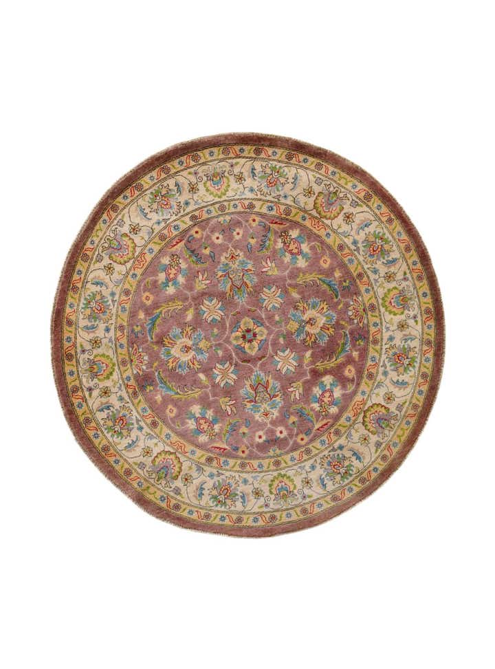 6' 6 x 6' 7 Hand Knotted Kazak Round Rug