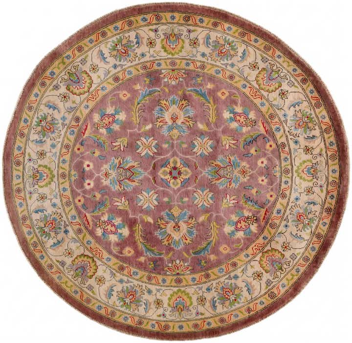 6' 6 x 6' 7 Hand Knotted Kazak Round Rug