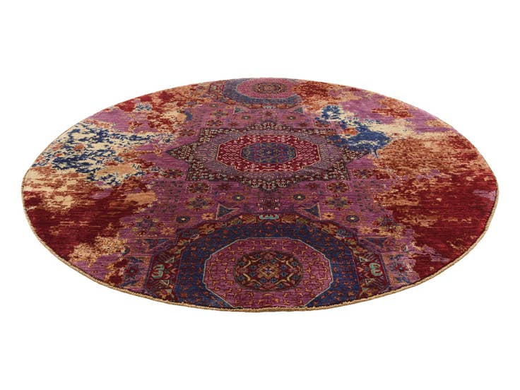 Detail image of 7' 2 x 7' 3 Hand Knotted Mamluk Ziegler Round Rug