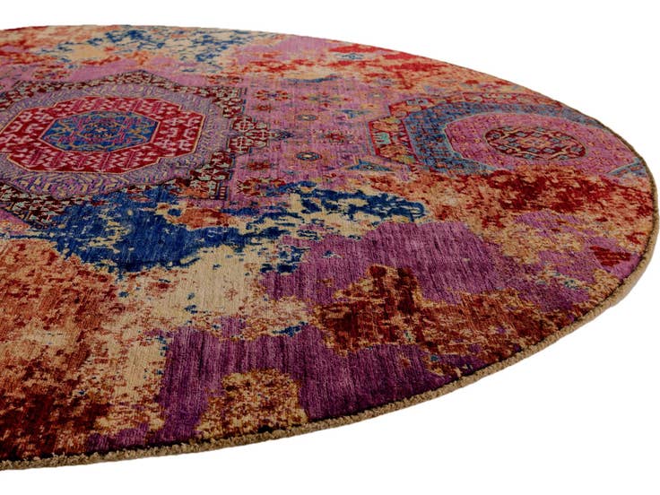 Detail image of 7' 2 x 7' 3 Hand Knotted Mamluk Ziegler Round Rug