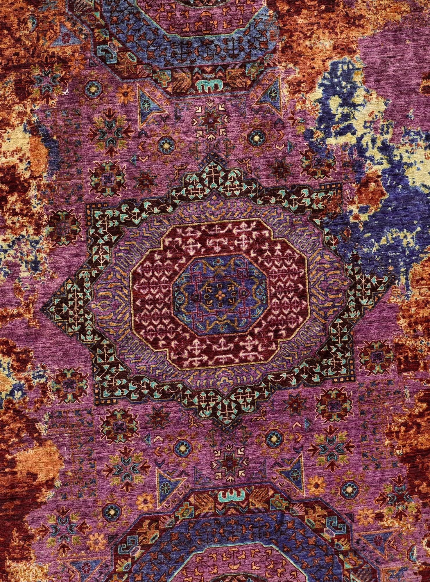 7' 2 x 7' 3 Hand Knotted Mamluk Ziegler Round Rug