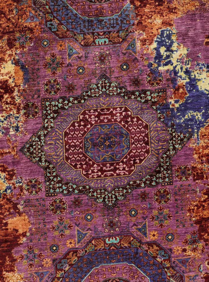 7' 2 x 7' 3 Hand Knotted Mamluk Ziegler Round Rug