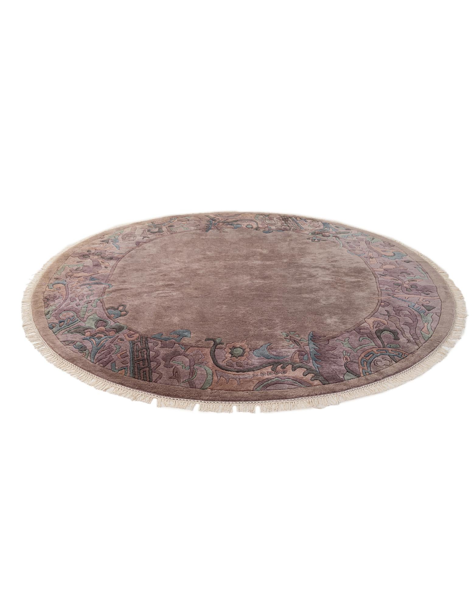 225cm x 225cm anudado a mano Tibet Alfombra Lana redondo