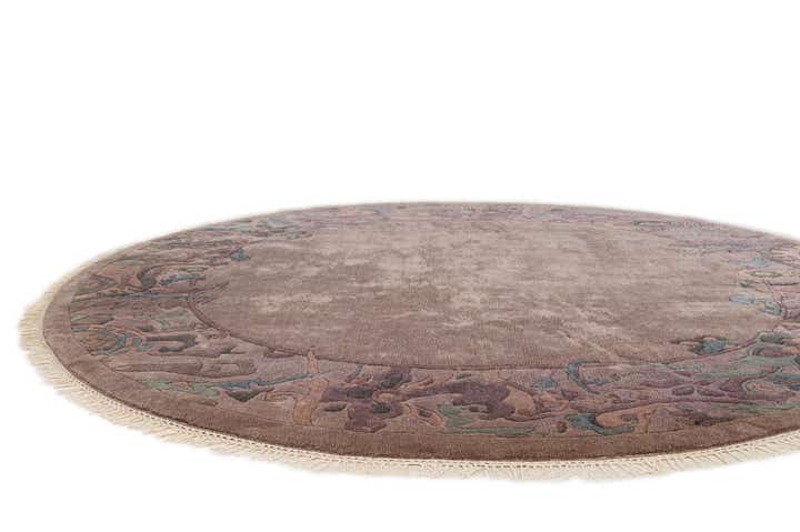 225cm x 225cm anudado a mano Tibet Alfombra Lana redondo