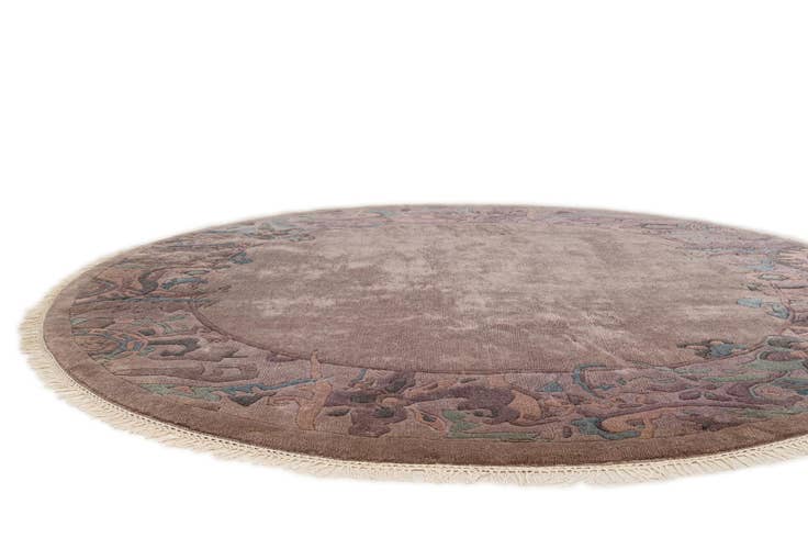 Detail image of 225cm x 225cm anudado a mano Tibet Alfombra Lana redondo