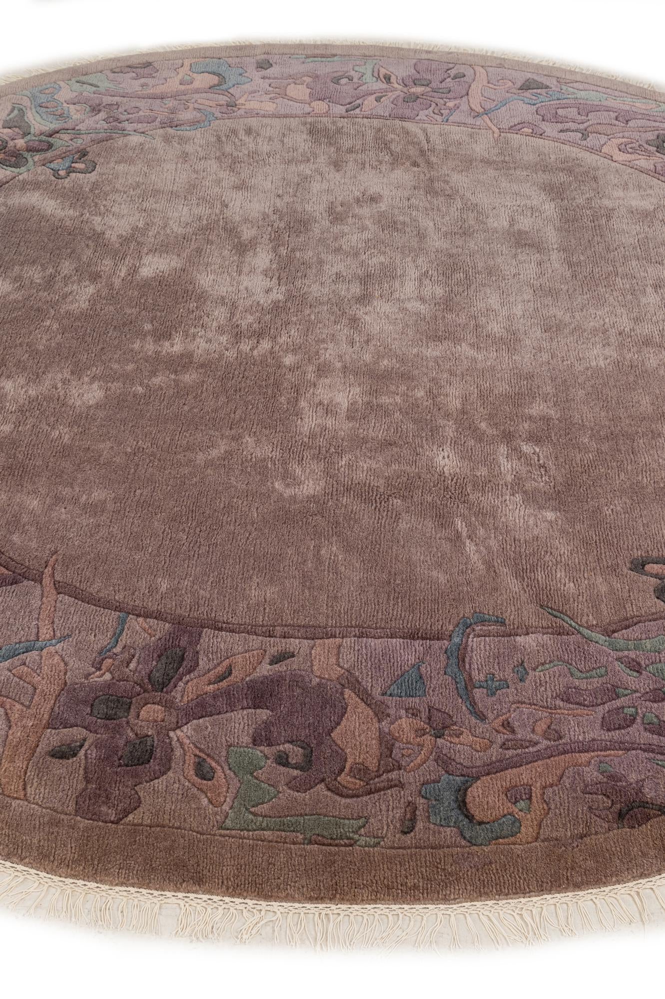 225cm x 225cm anudado a mano Tibet Alfombra Lana redondo