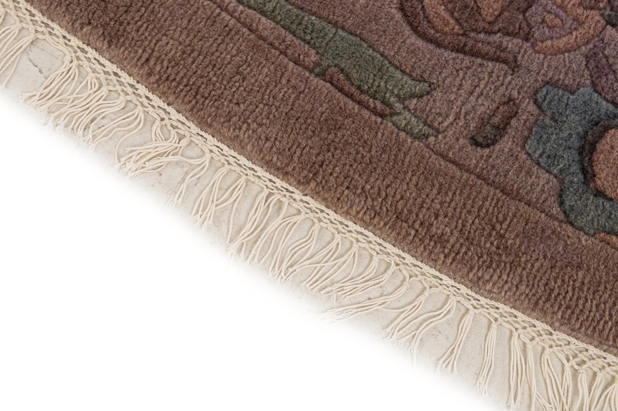 225cm x 225cm anudado a mano Tibet Alfombra Lana redondo
