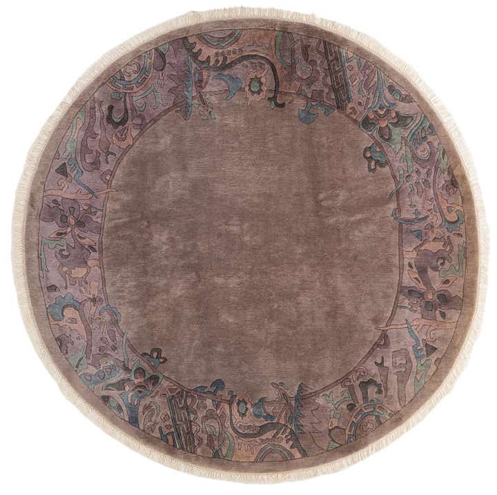 225cm x 225cm anudado a mano Tibet Alfombra Lana redondo
