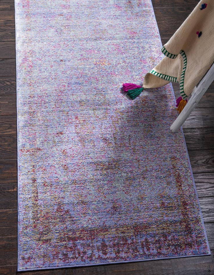 Detail image of 2' 7 x 9' 10 Aqua Runner Rug