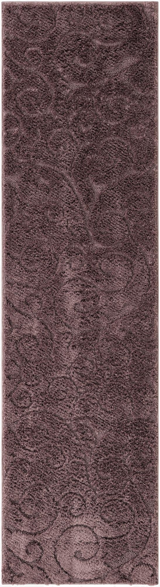 2' 7 x 10' Floral Shag Runner Rug