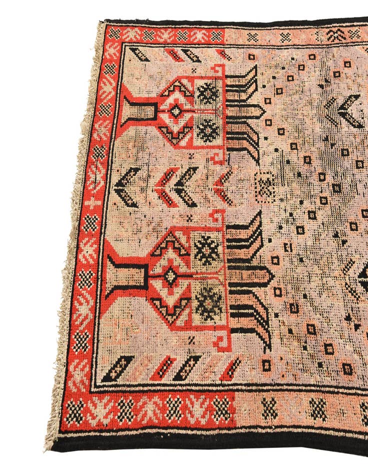 Detail image of 3' 6 x 7' 9  Hand Knotted Hamedan Persian Wool Runner Rug