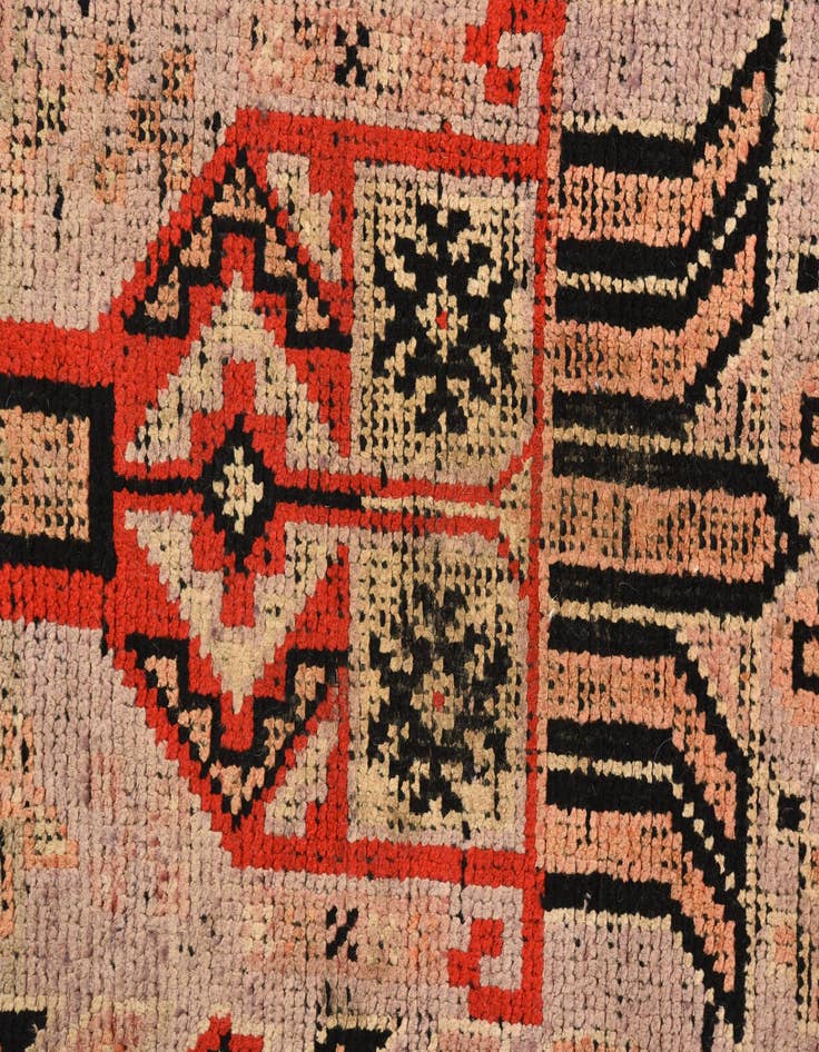 Detail image of 3' 6 x 7' 9  Hand Knotted Hamedan Persian Wool Runner Rug